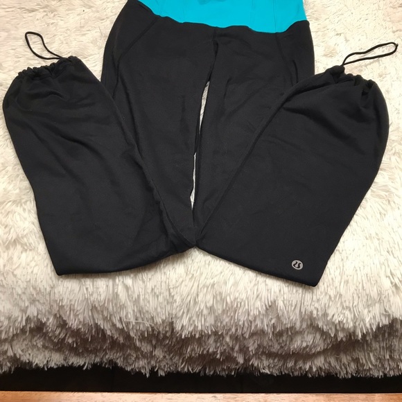 Lululemon"Tadasana Pant-Black & Blue-Size 6-Good Condition - Picture 15 of 15